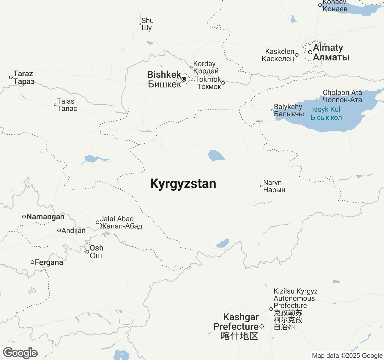 Map of Kyrgyzstan